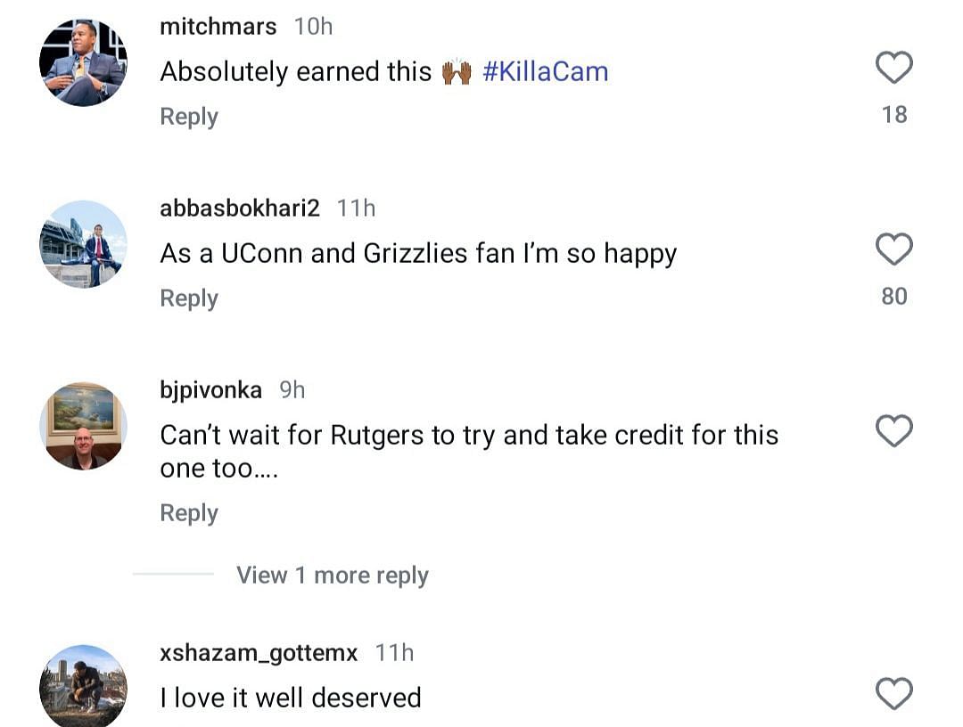 Fan's comments on IG